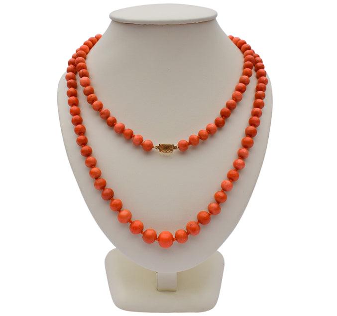 1930s Italian Gori Zucchi UNOAERRE Coral Necklace Irene