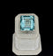 Bold artisan-crafted aquamarine ring set with platinum and bead-set diamonds