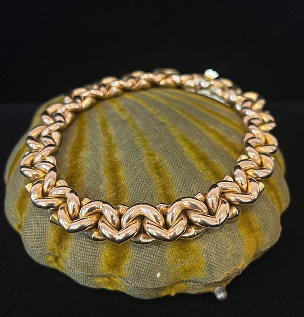Antique_Edwardian_15ct_Gold_Heavy_Link_Bracelet