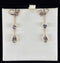 Edwardian aquamarine drop earrings with pearls in 9ct gold, antique jewelry circa 1910.