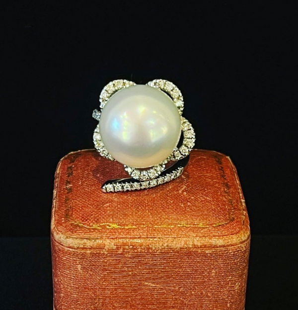 18ct_South_Sea_Pearl_Petal_and_Diamond_Ring
