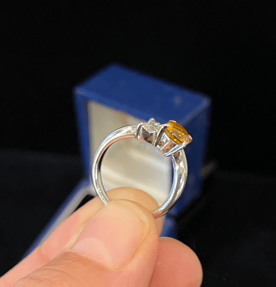 1.75ct Yellow Sapphire and Diamond Ring - Irene Byrne & Co