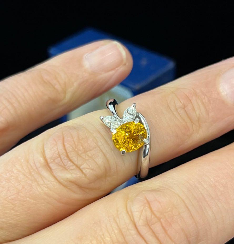 1.75ct Yellow Sapphire and Diamond Ring - Irene Byrne & Co