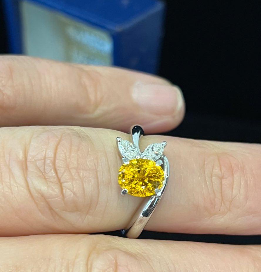 1.75ct Yellow Sapphire and Diamond Ring - Irene Byrne & Co