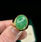 1950s Men's Oval Jadeite Jade Signet Ring