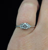 1920s antique platinum diamond engagement ring by Hardy Brothers, Australia.