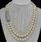 Circa 1925 Art Deco cultured pearl necklace with a sparkling diamond clasp.