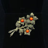 1930s Coral Flower Brooch - Irene Byrne & Co