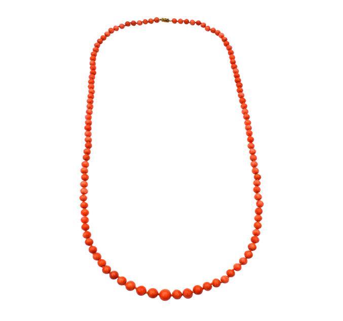 1930s coral necklace