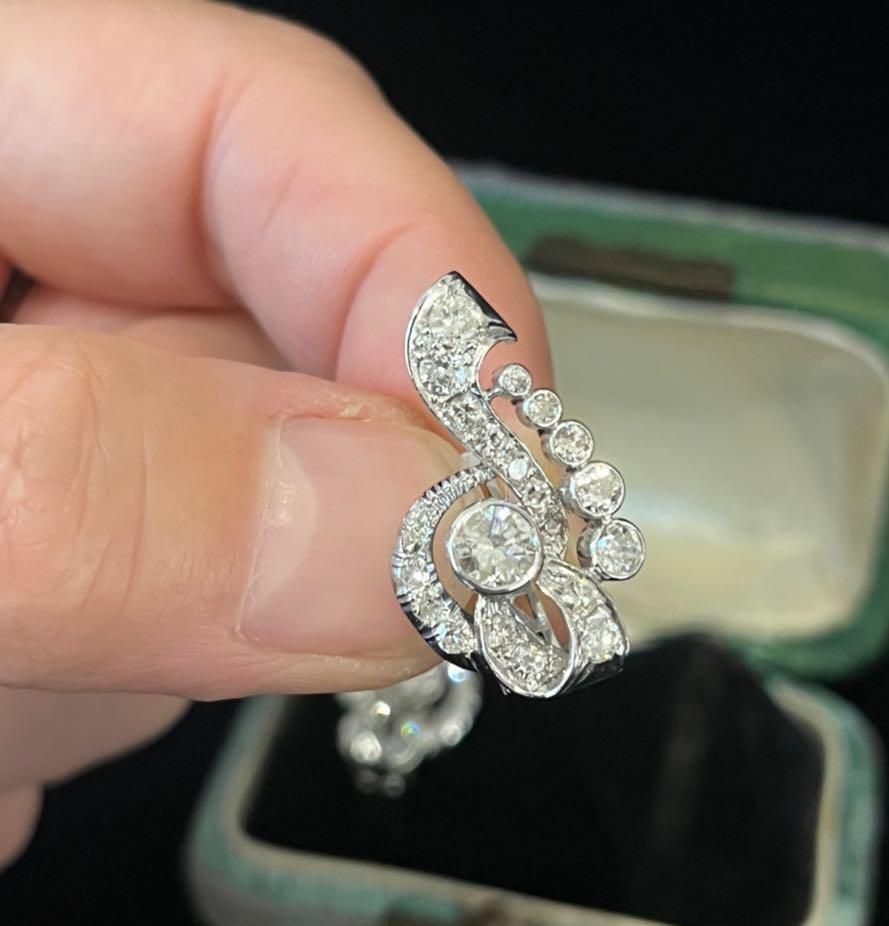 antique_Diamond_Cluster_Earrings