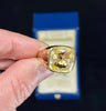 Vintage 1940s French Sterlé yellow Ceylon sapphire 20ct gold ring.