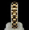 1940s Egyptian 18ct yellow gold architectural buckle link bracelet