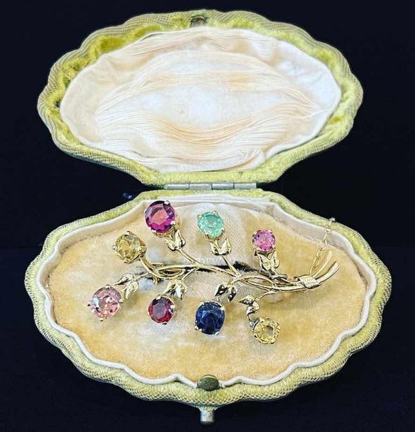 Vintage_1940s_gemstone_floral_branch_brooch