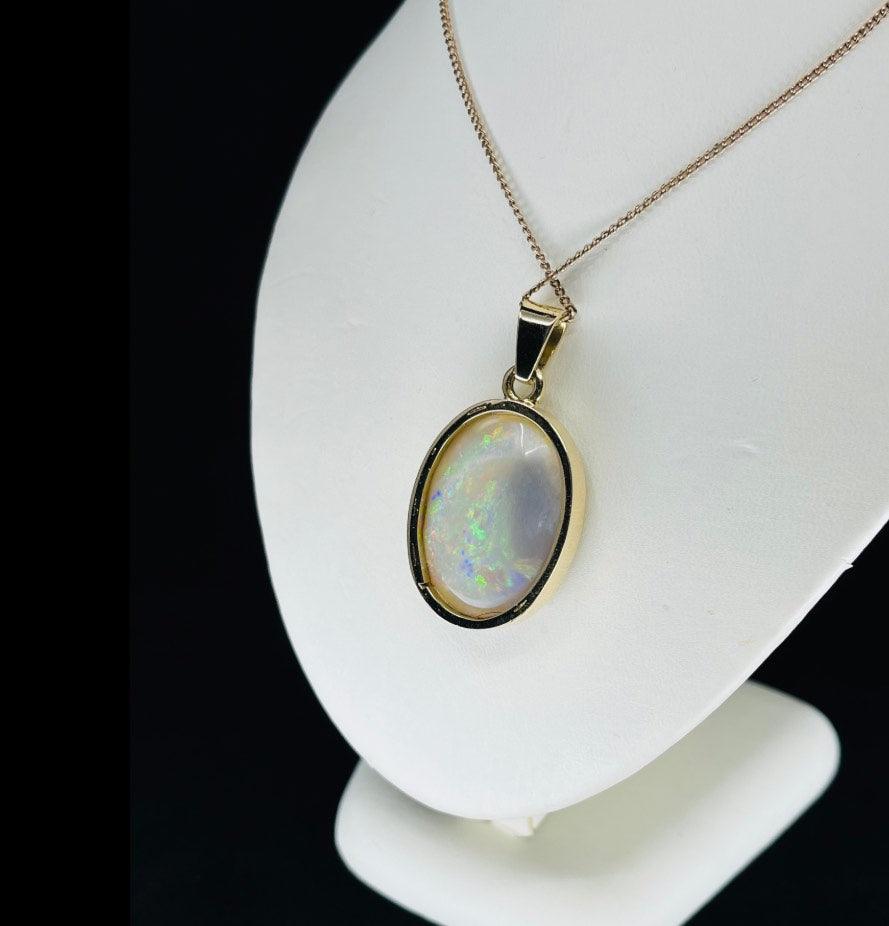 1940s_Solid_Opal_Lightning_Ridge_Pendant_7