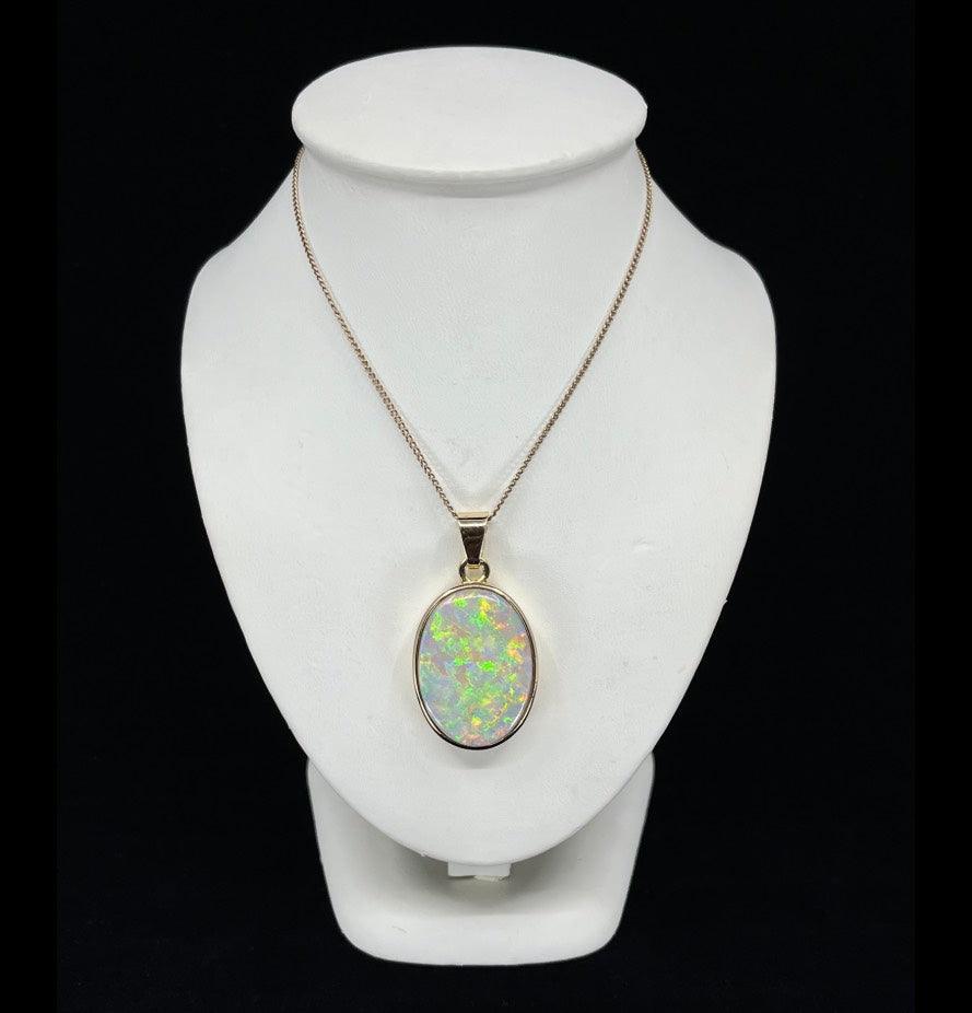 1940s_Solid_Opal_Lightning_Ridge_Pendant