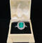 1950s_2.10ct_emerald_cut_emerald_cluster_ring