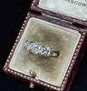 1960s diamond trilogy ring 18ct yellow gold 2.15ct.