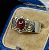 Antique Australian gold shield signet ring from the 1920s Art Deco era