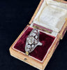 Elegant antique diamond openwork ring in Art Deco style, perfect for collectors and enthusiasts.