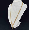 Antique Edwardian 18k Albert chain, 56cm in length, showcasing elegant craftsmanship.
