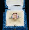 Exquisite 1914 Pearl and Diamond Half Hoop Ring in Yellow Gold