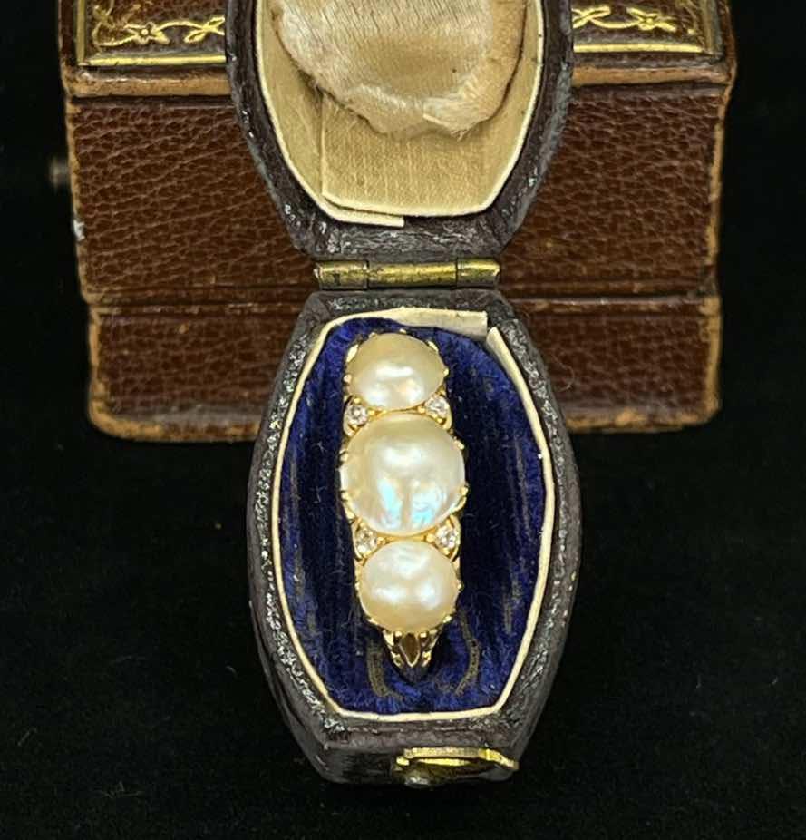 Antique_Pearl_and_Diamond_Half_Hoop_Ring_by_Payton_Pepper__Sons_Ltd