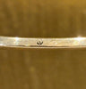 Close up of Anton Deutsch jewellers mark inside the bangle with mark from Vienna, Austria circa 1880.