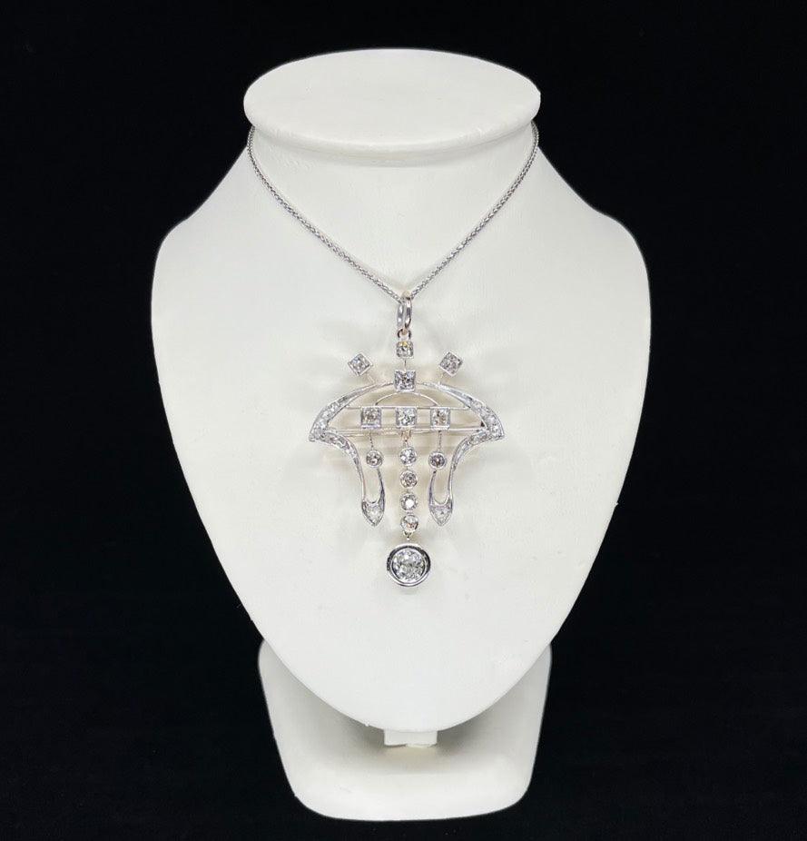 Art_Nouveau_3.35ct_Diamond_Pendant
