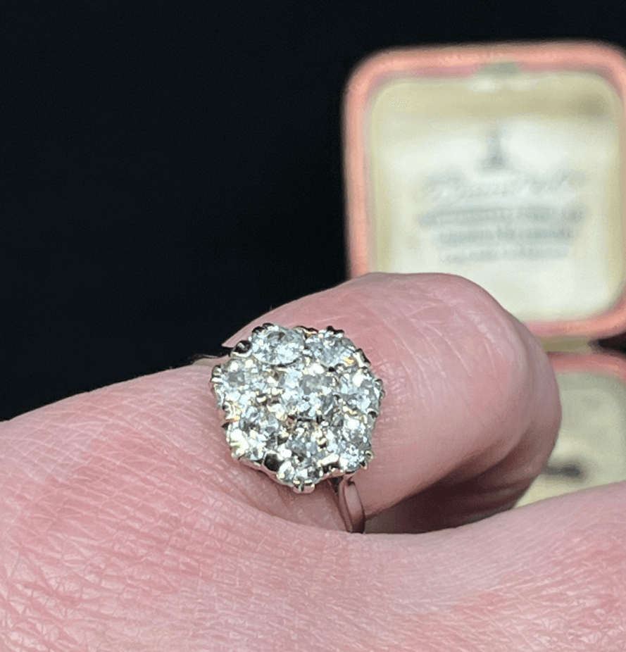 Edwardian-Masterpiece-Eight-Stone-Diamond-Cluster-Ring