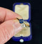 Antique Edwardian ring with square-cut sapphire and diamond in 18ct gold.