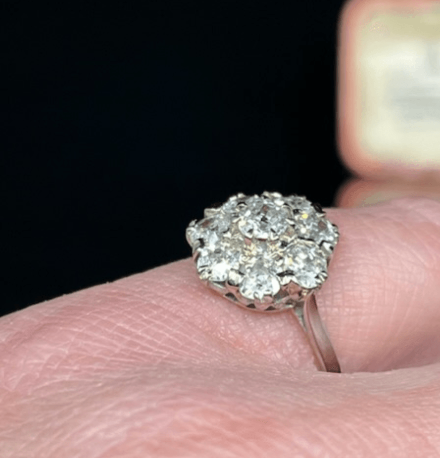 Elegant-Edwardian-8-Stone-Diamond-Ring-in-Platinum