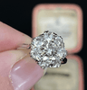 Elegant-Old-Cut-Diamond-Round-Cluster-Ring-in-Platinum
