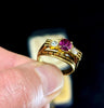 Elegant Art Deco diamond ring view from side