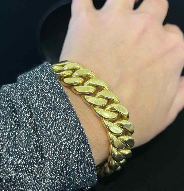 French_18ct_yellow_gold_flat_curb_link_bracelet