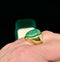 1950s Men's Oval Jadeite Jade Signet Ring