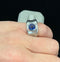 Contemporary White Gold Royal Blue Sapphire Ring