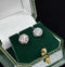 High quality antique 1920s diamond stud earrings set in platinum