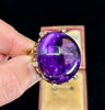Historical Russian jewelry piece: an amethyst brooch with diamonds from 1890.