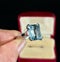 Side view of the mid century aquamarine ring