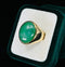 1950s Men's Oval Jadeite Jade Signet Ring