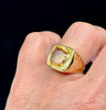Exquisite 1940s Sterlé yellow Ceylon sapphire ring