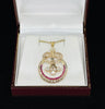 Victorian eternity knot diamond pendant featuring rose cut diamonds set in 12ct gold.