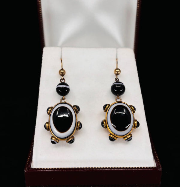 Victorian_Banded_Agate_Earrings