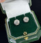 A pair of vintage 1920s Art Deco Diamond Stud Earrings 4.20ct Old European Cut perfect for the avid collector of antique jewellery