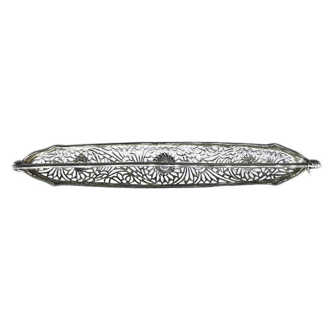 American 1940s diamond bar brooch