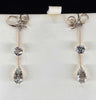 Antique Edwardian earrings featuring aquamarine and pearls set in 9ct yellow gold.