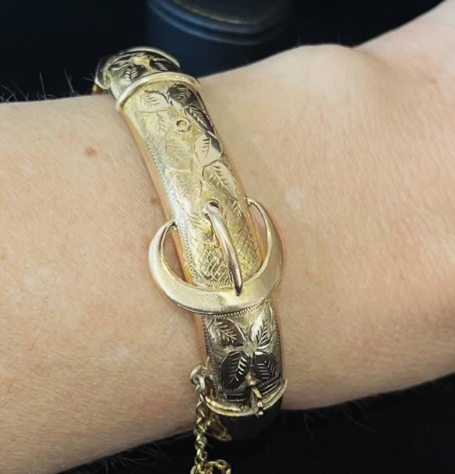 Antique_Australian_Rose_Gold_Belt_Buckle_Bangle