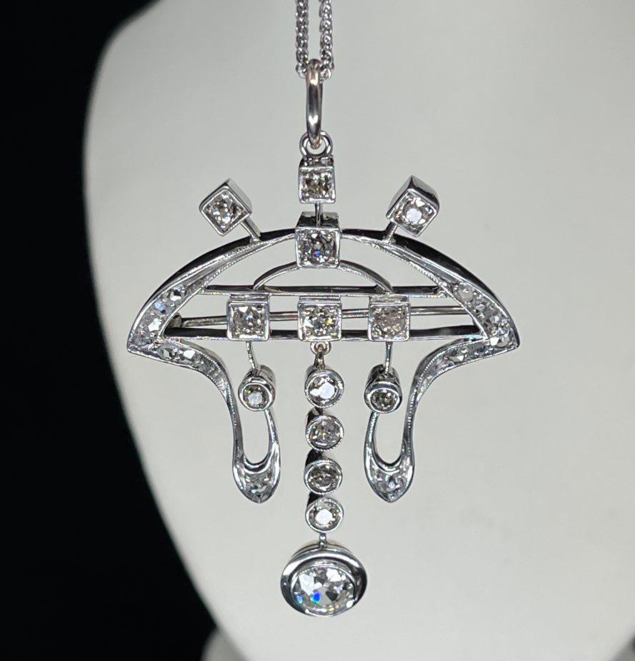antique_Art_Nouveau_Diamond_Pendant