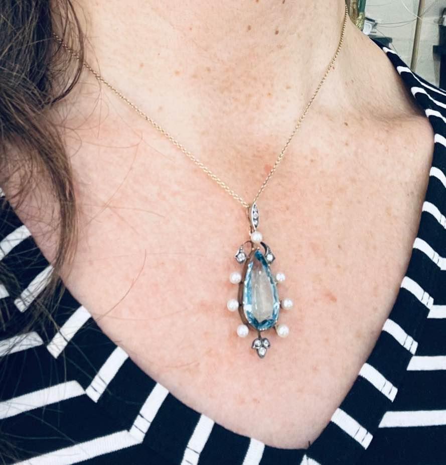 Edwardian_Aquamarine_Pearl_pendant