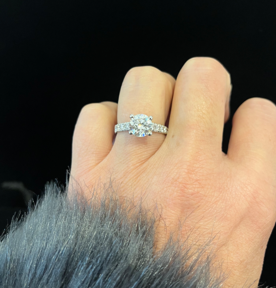 Platinum 1 carat online diamond ring price